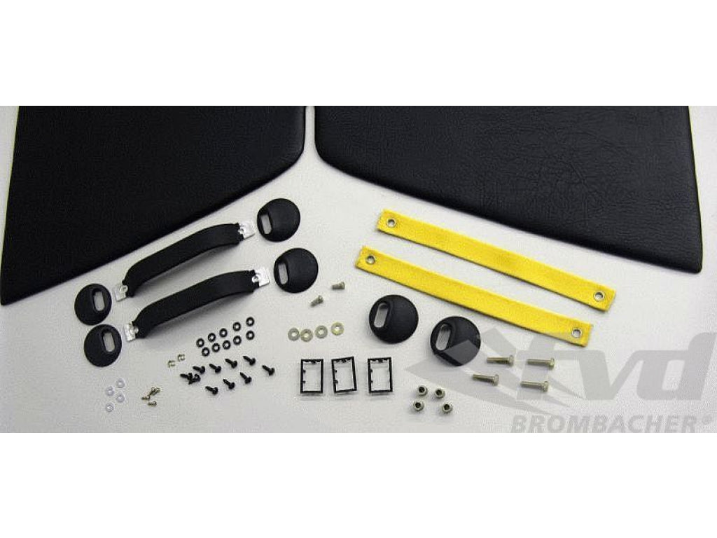 Door Panel Set 911 / 930 / 964 / 993 - Leather - Speed Yellow Door Pulls