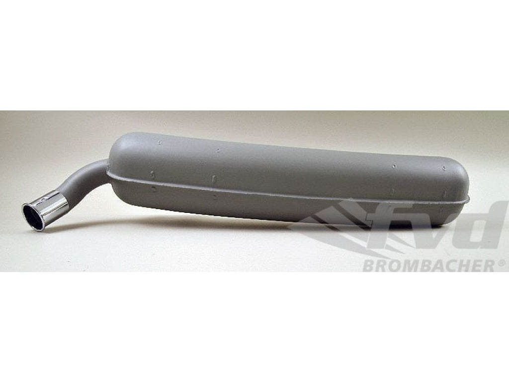 Muffler 911 2.7 L 8/1973-7/1975 - OEM - Coated Steel - 2 in x 1 out - 60 mm (2.36 ) Tip