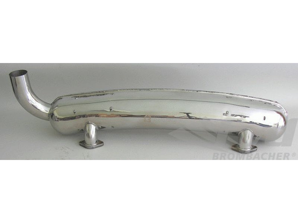 Sportmuffler Stainless Steel, 2 in x 1out 70mm tip 66-73 with TUV