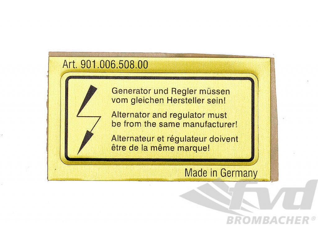 Sticker alternator regulator