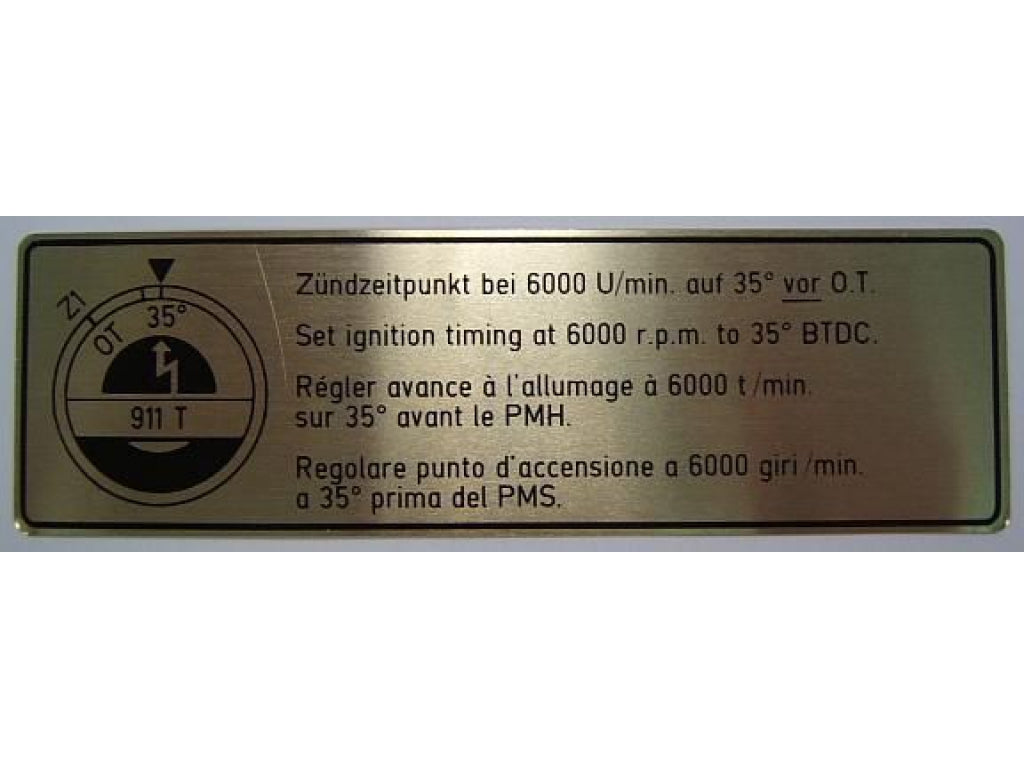 European Timing Information Decal. Black Border