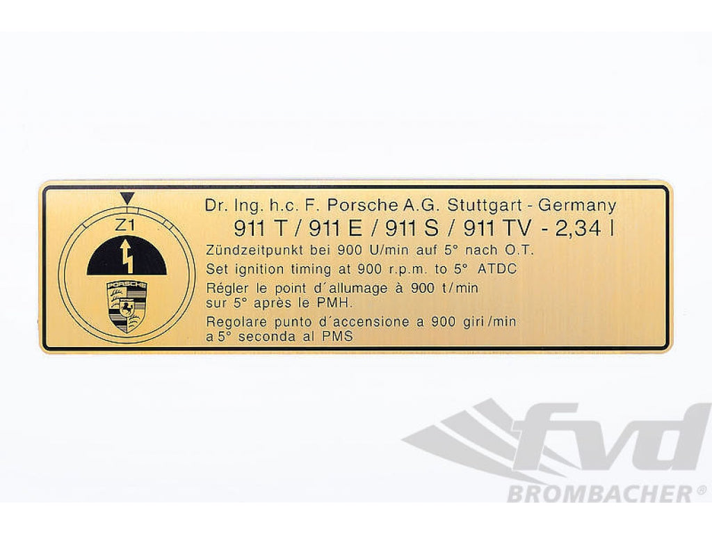 Sticker Ignition timing