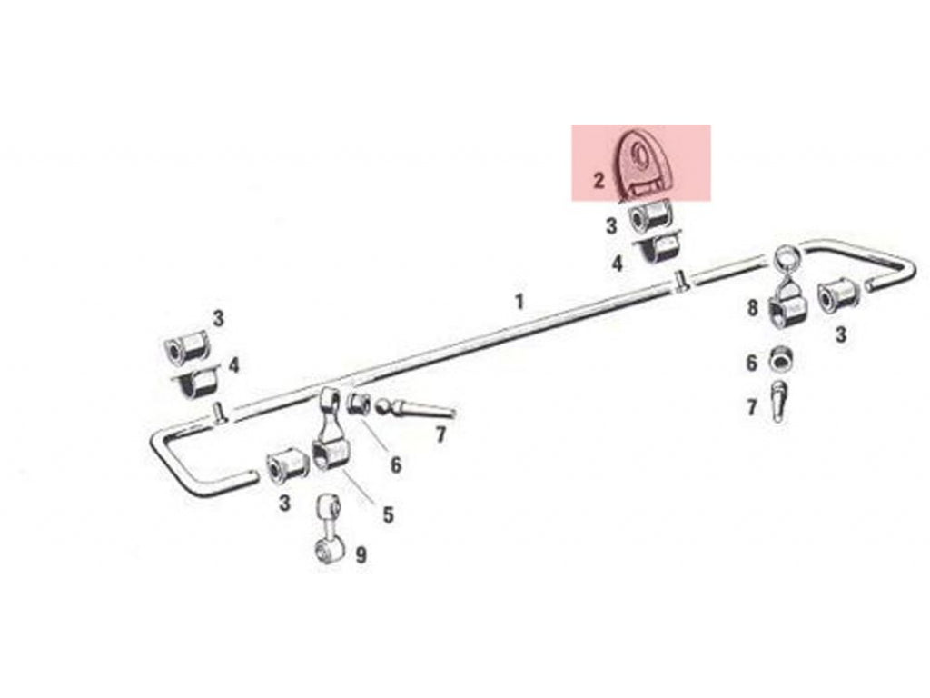 Rear Anti-Roll Sway Bar Mount, 2 required