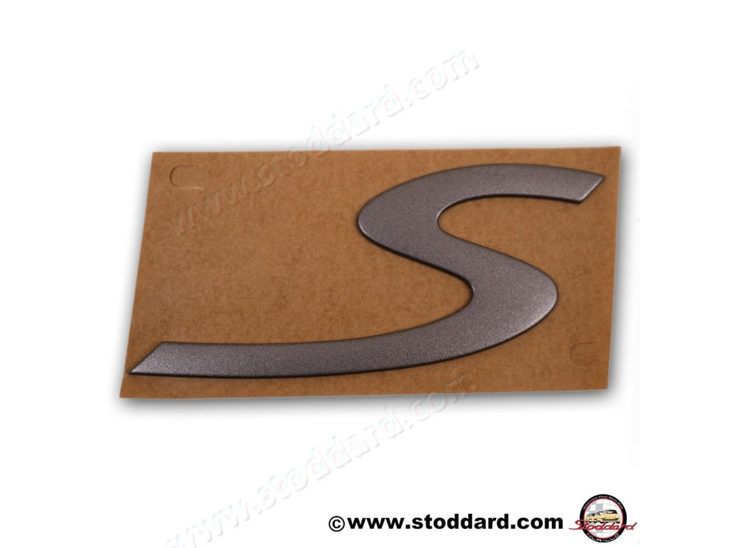 S Emblem for 993 Carrera 4S, Steel Grey