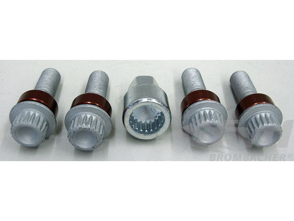 Wheel Lock Kit - 5 mm Front + 5 mm Rear - Silver - Genuine