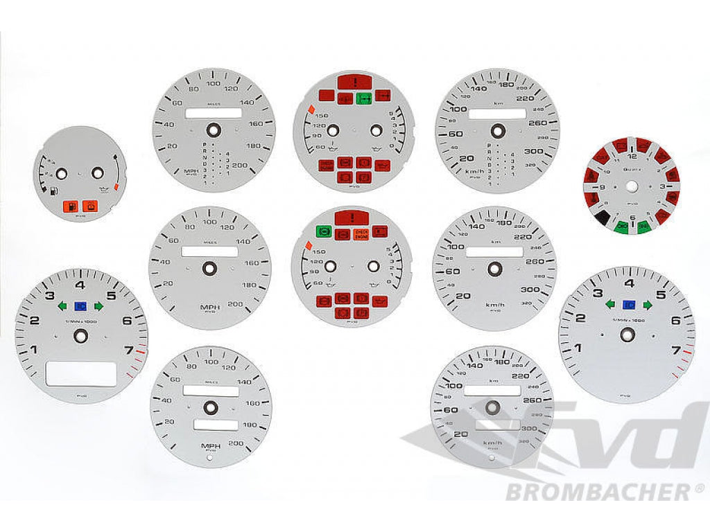 Instrument Face Kit 965 3.6 L / 993 Turbo - Silver