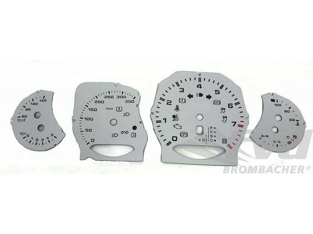 Gauge Faces Silver Panamera Turbo PDK Km/h 350