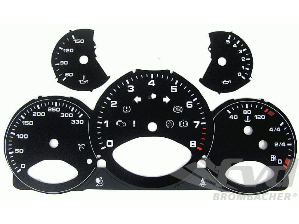 Gauge Faces Black 997-2 Manual Km/h