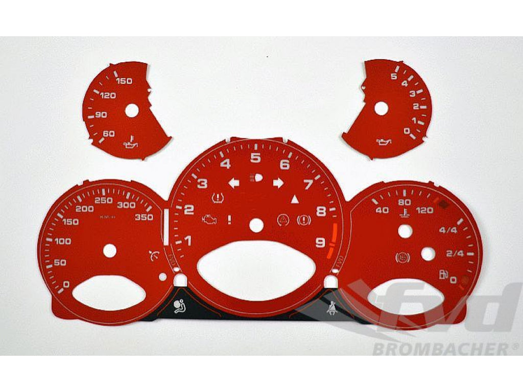 Gauge Faces guards red 997 GT3 manual Km/h
