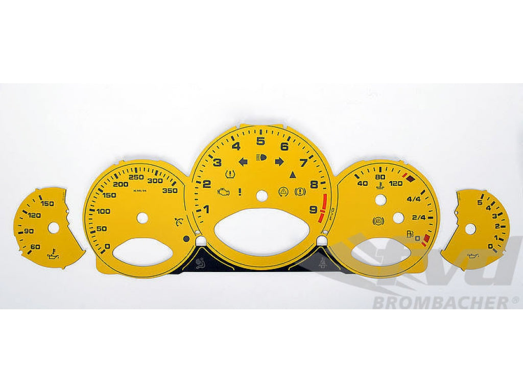 Gauge Faces speed yellow 997.2 GT3/RS manual km/h