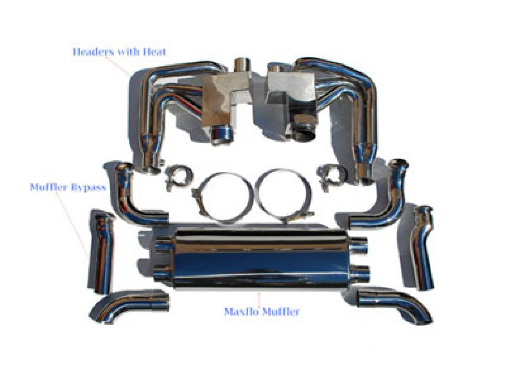 Fabspeed RSR Header Muffler Kit without Heat with Competition Muffler Outlets without Sport Cats