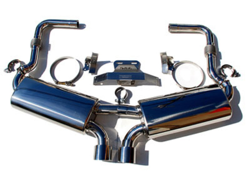 Fabspeed Maxflo Performance Exhaust System with Deluxe Dual Style with Tips|Polished Chrome