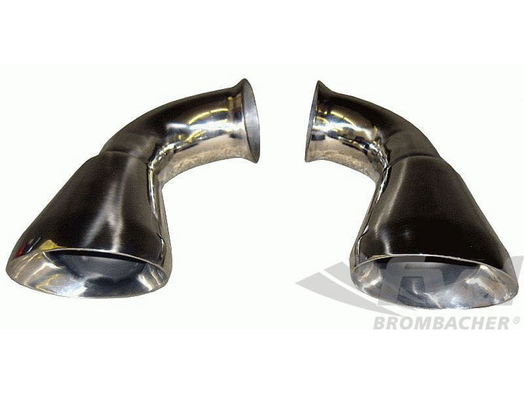 Muffler Bypass Exhaust Tip Set 993 Turbo / GT2 - Stainless Steel