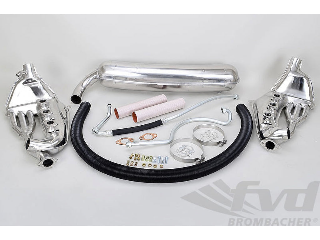 Free Flow Exhaust 911 1976-83 - Sport - With Heat - Single Outlet - o 70 mm Tip - Not US SC 80-83
