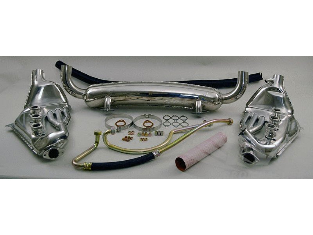 Free Flow Exhaust 911 1976-83 - Sport - With Heat - Dual Outlet - o 70 mm Tips - Not US SC 80-83