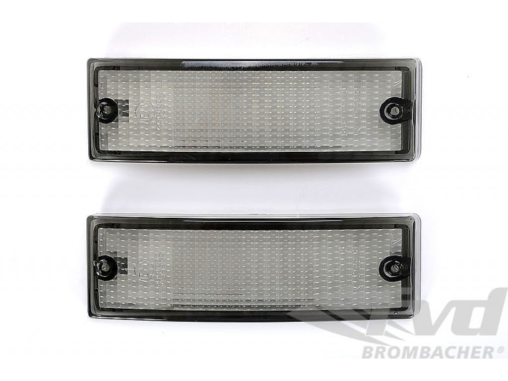 Front Turn Signal Lens Set 911 / 930 1974-89 - Smoked