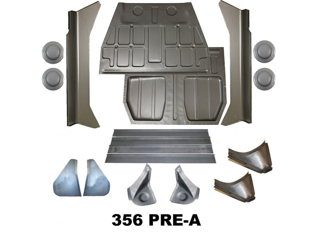 Complete Floor Pan Kit For 356 Pre-A Includes Pans, Closing Panels, Longitudinals and More!