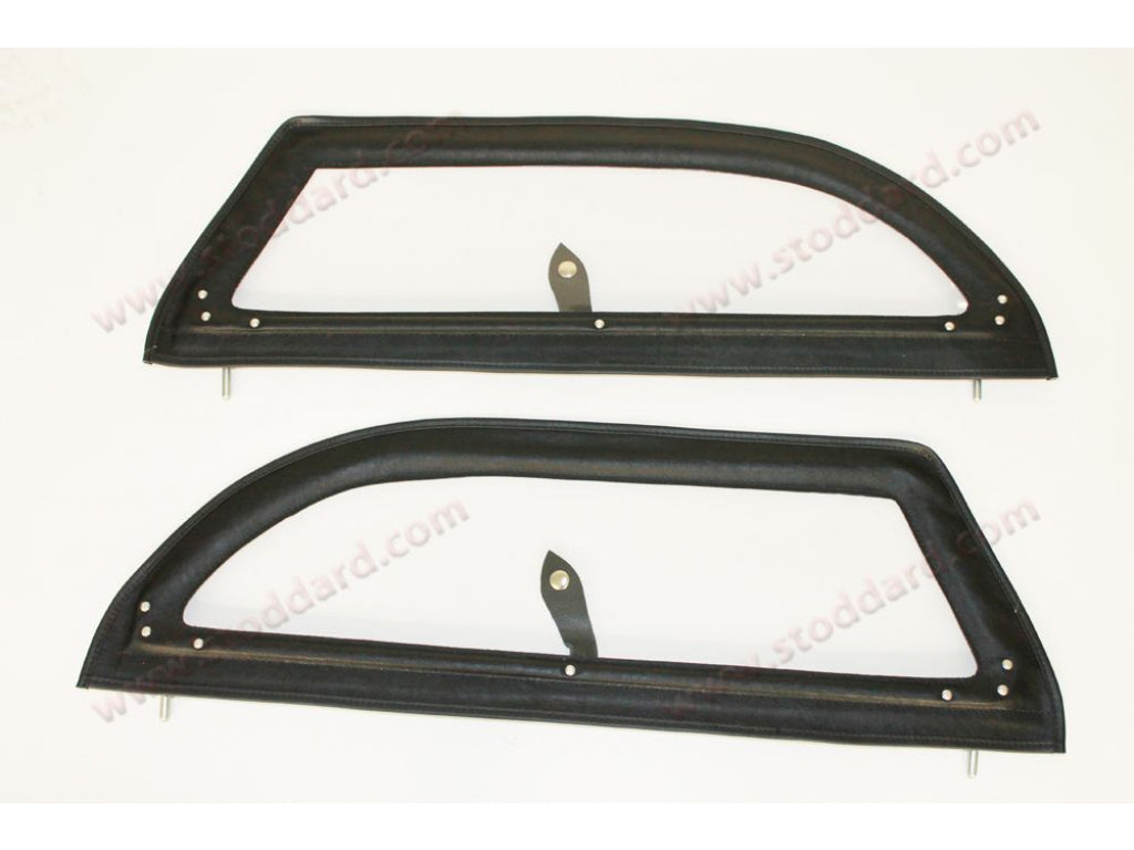 Speedster Side Curtain Set, Clear Plastic Window with Black Vinyl