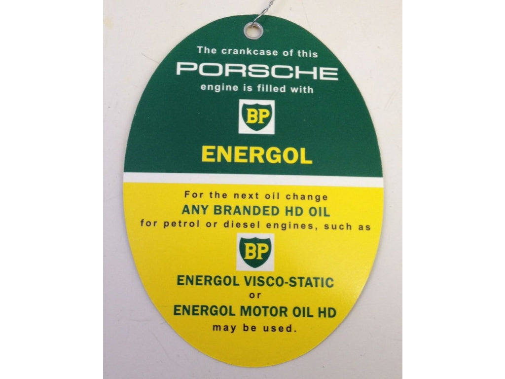 BP Energol Engine Oil Hang Tag