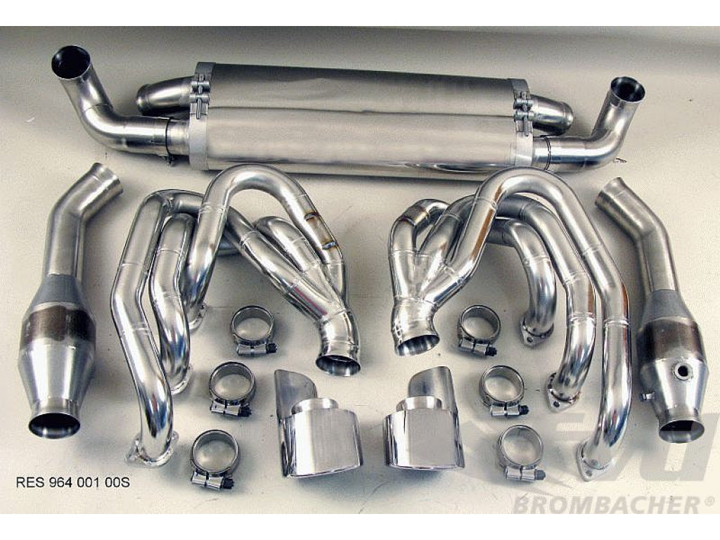 Exhaust System 964 - RACE - 100 Cell Catalytics - Dual Outlet - Without Heat