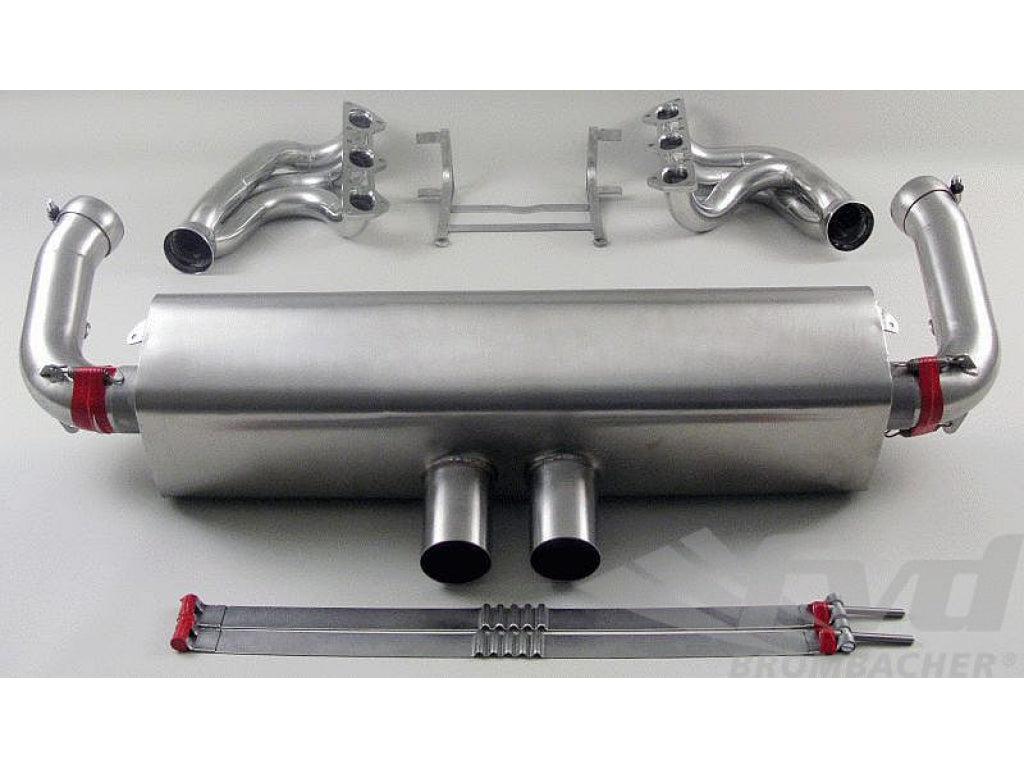 70 mm Race Exhaust System - 997.2 GT3 Cup M&M Cat Bypass, Stainless Steel, with Tips 2x70mm