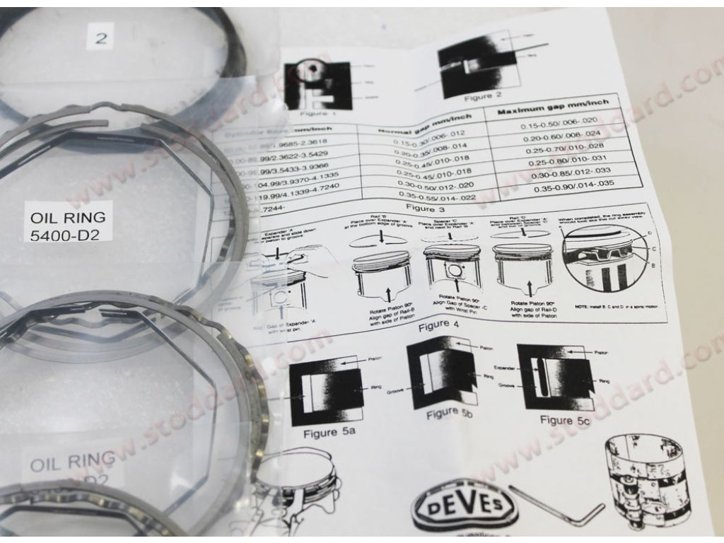 Piston Ring Set 2.4 liter 911T with CIS Replaces 91110318920