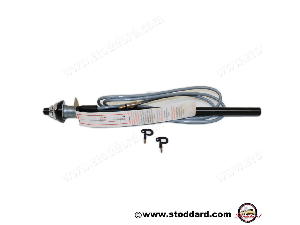 Radio Antenna, Large Chrome Base and Tip for Early 911 912 made by Poddig in Germany