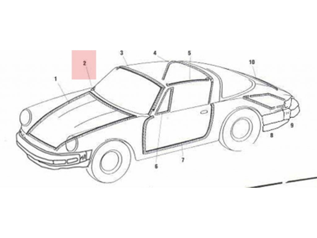 Fender to Cowl Sealing Rubber, 6.5mm