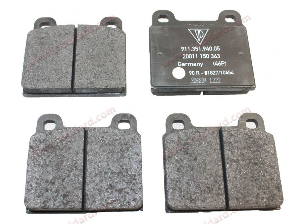 Front Brake Pad Set, Porsche Factory. For 911SC and Carrera 1978-89
